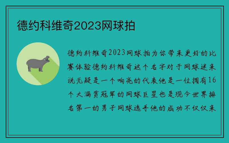 德约科维奇2023网球拍